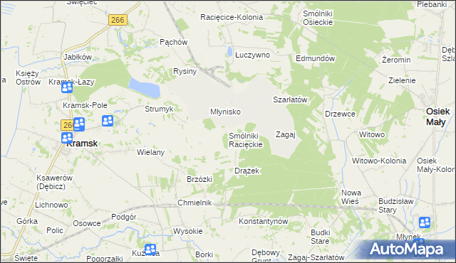 mapa Smólniki Racięckie, Smólniki Racięckie na mapie Targeo