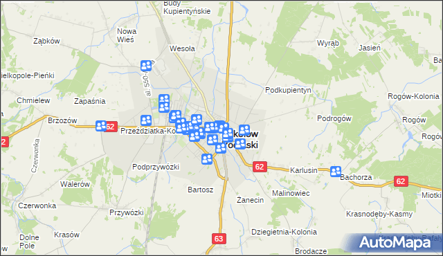 mapa Sokołów Podlaski, Sokołów Podlaski na mapie Targeo