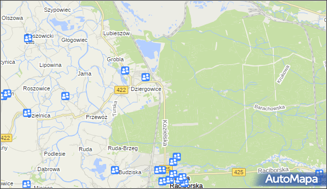 mapa Solarnia gmina Bierawa, Solarnia gmina Bierawa na mapie Targeo