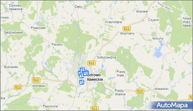 mapa Sołtysowizna, Sołtysowizna na mapie Targeo