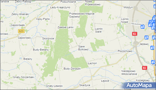 mapa Stare Bulkowo, Stare Bulkowo na mapie Targeo