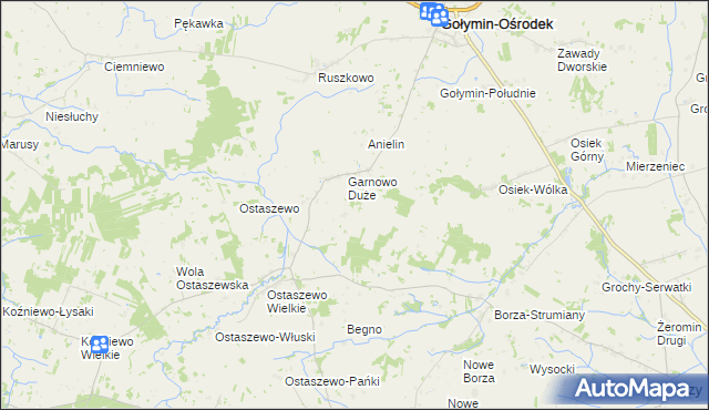 mapa Stare Garnowo, Stare Garnowo na mapie Targeo