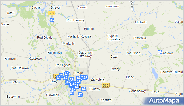 mapa Starorypin Prywatny, Starorypin Prywatny na mapie Targeo