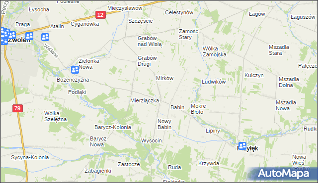mapa Stefanów gmina Przyłęk, Stefanów gmina Przyłęk na mapie Targeo