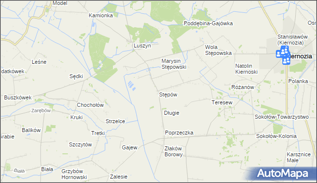 mapa Stępów, Stępów na mapie Targeo