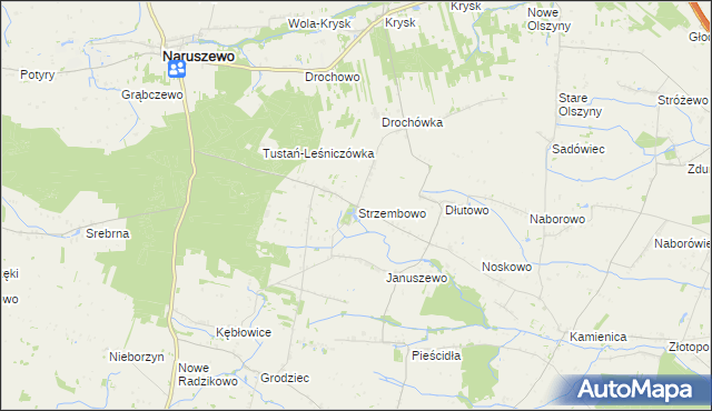 mapa Strzembowo, Strzembowo na mapie Targeo