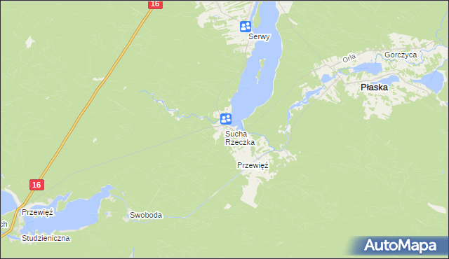 mapa Sucha Rzeczka, Sucha Rzeczka na mapie Targeo