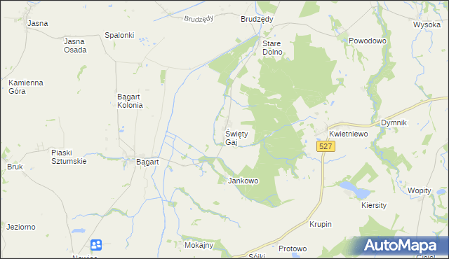 mapa Święty Gaj, Święty Gaj na mapie Targeo