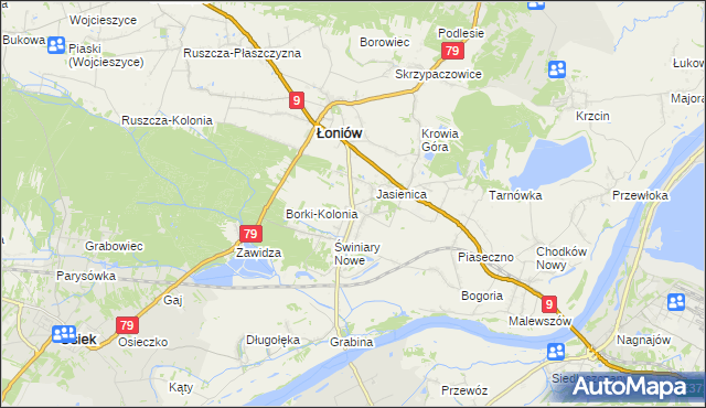 mapa Świniary Stare, Świniary Stare na mapie Targeo