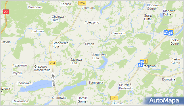 mapa Sztofrowa Huta, Sztofrowa Huta na mapie Targeo