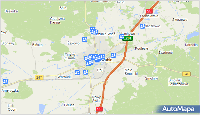 mapa Szubin, Szubin na mapie Targeo