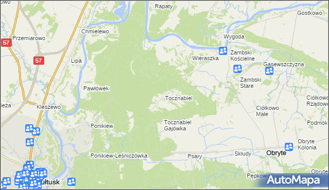 mapa Tocznabiel, Tocznabiel na mapie Targeo