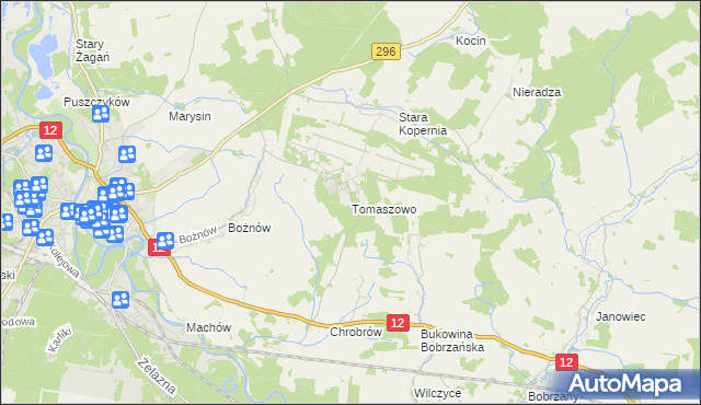 mapa Tomaszowo, Tomaszowo na mapie Targeo