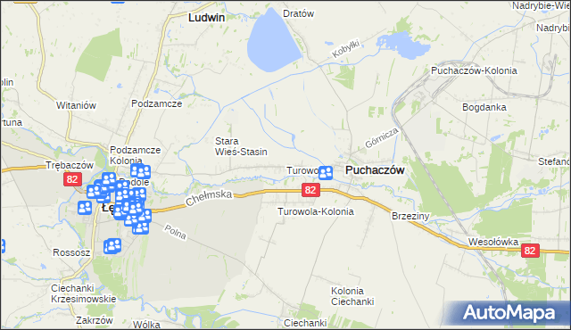 mapa Turowola, Turowola na mapie Targeo