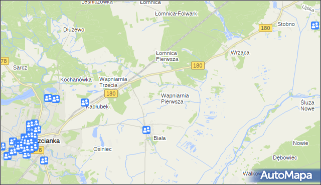 mapa Wapniarnia Pierwsza, Wapniarnia Pierwsza na mapie Targeo