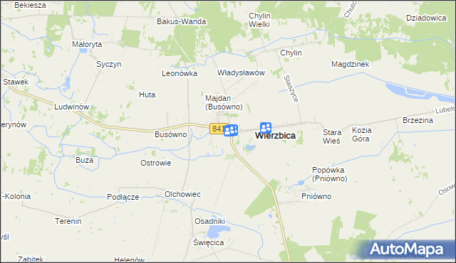 mapa Wierzbica-Osiedle, Wierzbica-Osiedle na mapie Targeo