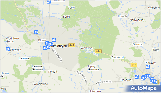 mapa Wisławka, Wisławka na mapie Targeo