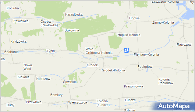 mapa Wola Gródecka, Wola Gródecka na mapie Targeo