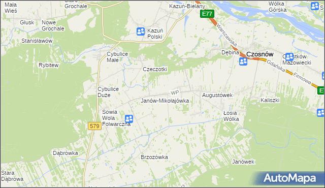mapa Wólka Czosnowska, Wólka Czosnowska na mapie Targeo