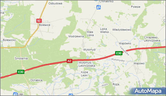 mapa Wytomyśl, Wytomyśl na mapie Targeo