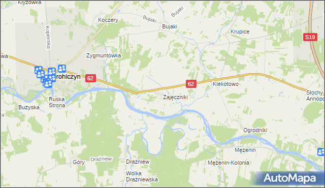 mapa Zajęczniki, Zajęczniki na mapie Targeo