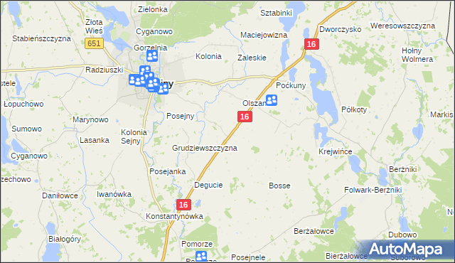 mapa Zaruby, Zaruby na mapie Targeo