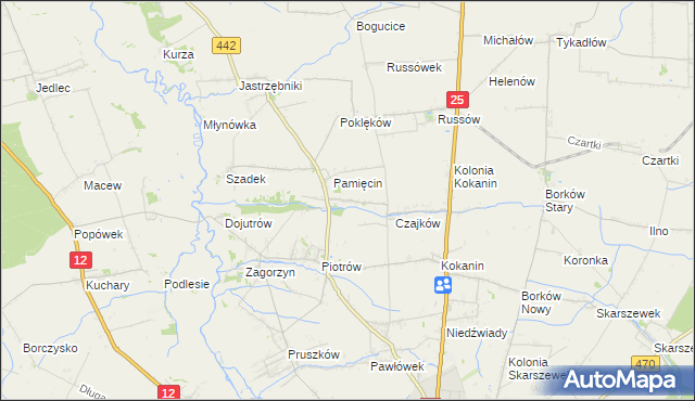 mapa Żegocin gmina Blizanów, Żegocin gmina Blizanów na mapie Targeo