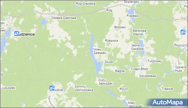 mapa Żelewiec, Żelewiec na mapie Targeo