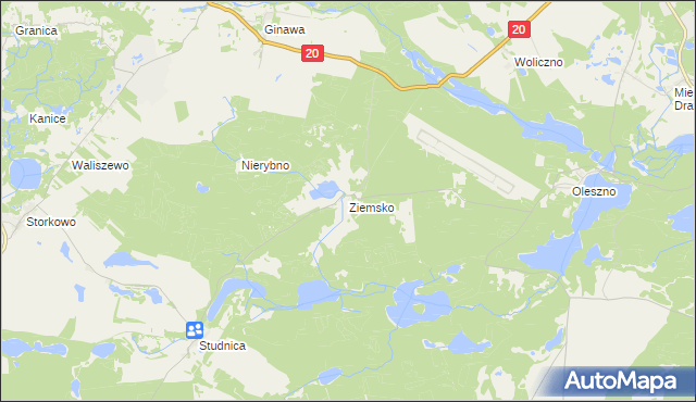 mapa Ziemsko, Ziemsko na mapie Targeo