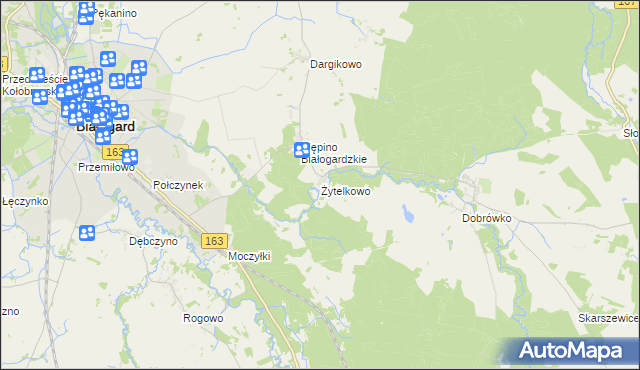 mapa Żytelkowo, Żytelkowo na mapie Targeo