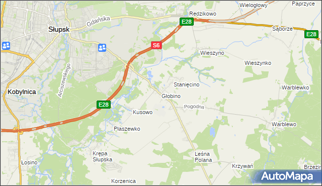 mapa Głobino, Głobino na mapie Targeo