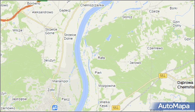 mapa Rafa, Rafa na mapie Targeo