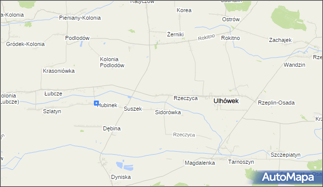 mapa Podlodów gmina Ulhówek, Podlodów gmina Ulhówek na mapie Targeo