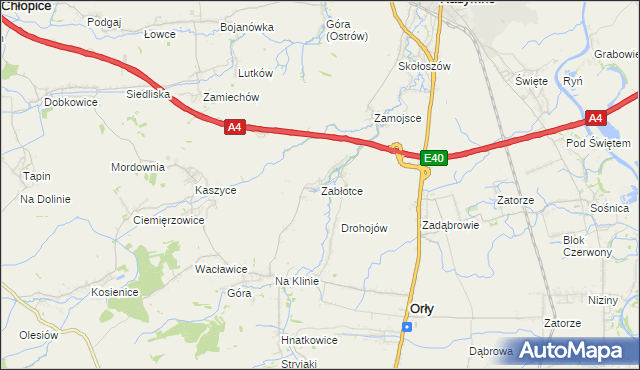 mapa Zabłotce gmina Radymno, Zabłotce gmina Radymno na mapie Targeo