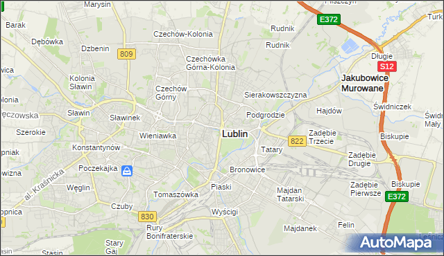 mapa Lublina, Lublin na mapie Targeo