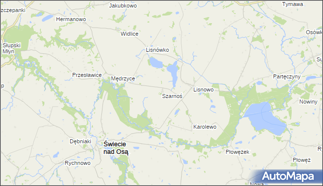 mapa Szarnoś, Szarnoś na mapie Targeo