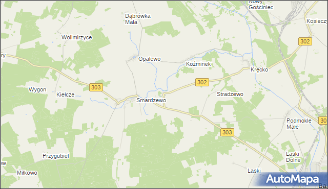 mapa Brudzewo gmina Szczaniec, Brudzewo gmina Szczaniec na mapie Targeo