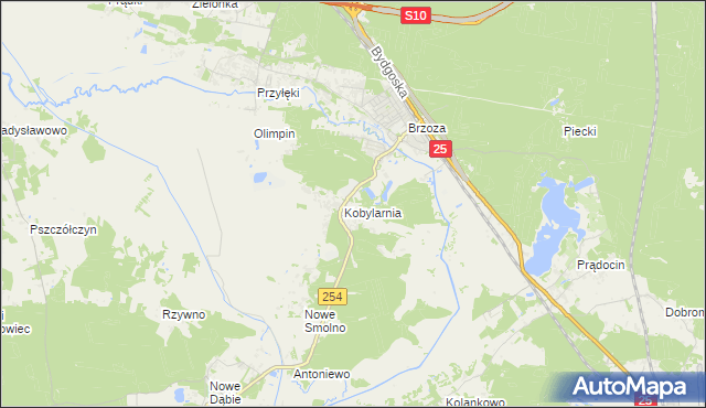 mapa Kobylarnia gmina Nowa Wieś Wielka, Kobylarnia gmina Nowa Wieś Wielka na mapie Targeo