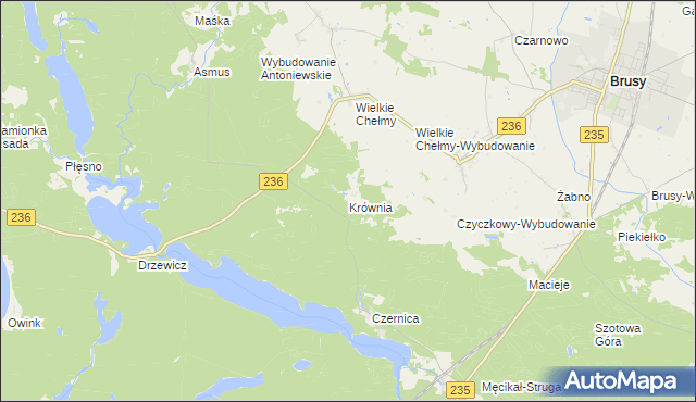mapa Krównia, Krównia na mapie Targeo