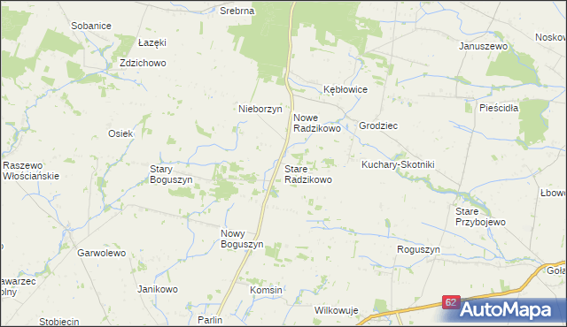 mapa Stare Radzikowo, Stare Radzikowo na mapie Targeo
