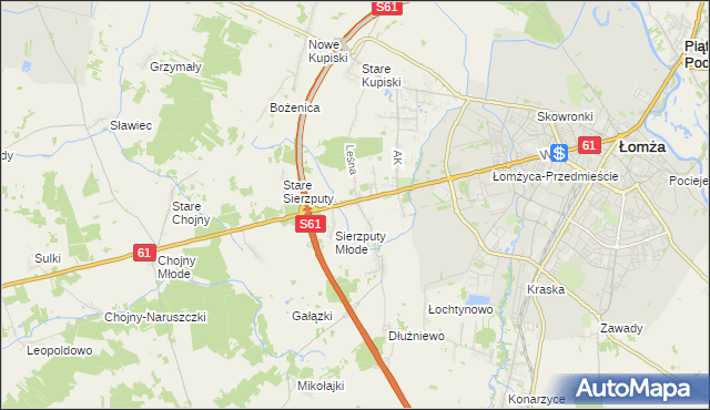 mapa Janowo gmina Łomża, Janowo gmina Łomża na mapie Targeo