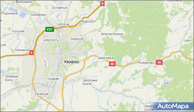 mapa Jaszkówka, Jaszkówka na mapie Targeo