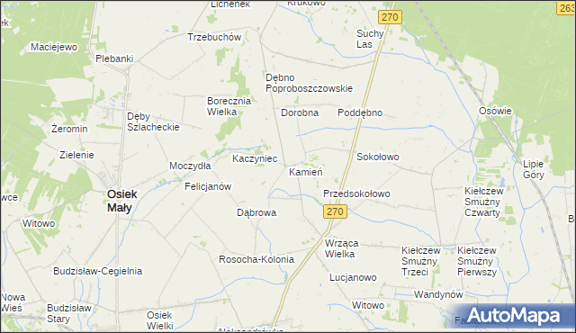 mapa Kamień gmina Koło, Kamień gmina Koło na mapie Targeo