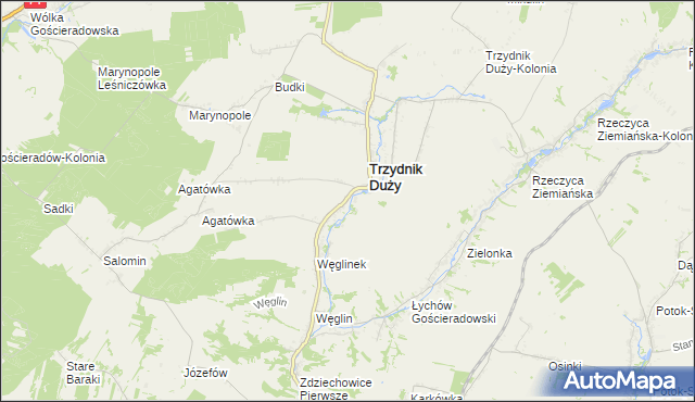 mapa Wola Trzydnicka, Wola Trzydnicka na mapie Targeo