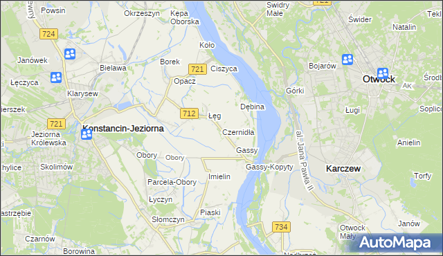 mapa Czernidła, Czernidła na mapie Targeo