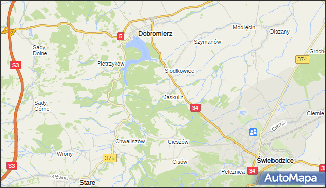 mapa Jaskulin, Jaskulin na mapie Targeo