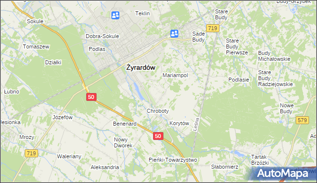 mapa Korytów A, Korytów A na mapie Targeo