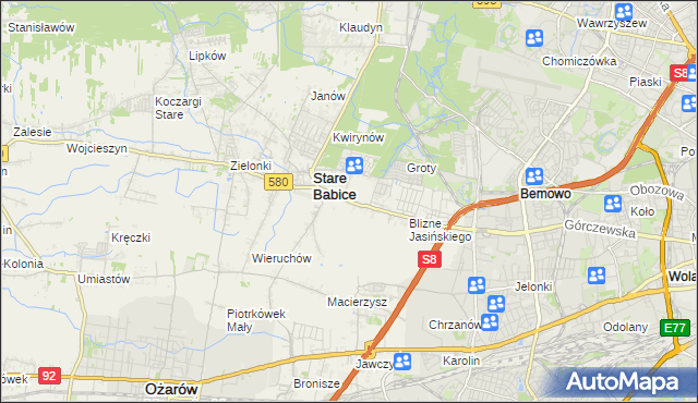 mapa Latchorzew, Latchorzew na mapie Targeo