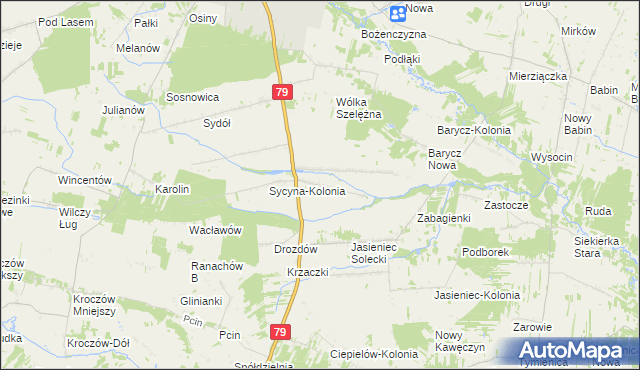 mapa Sycyna Południowa, Sycyna Południowa na mapie Targeo
