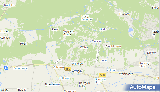 mapa Wólka gmina Leszno, Wólka gmina Leszno na mapie Targeo